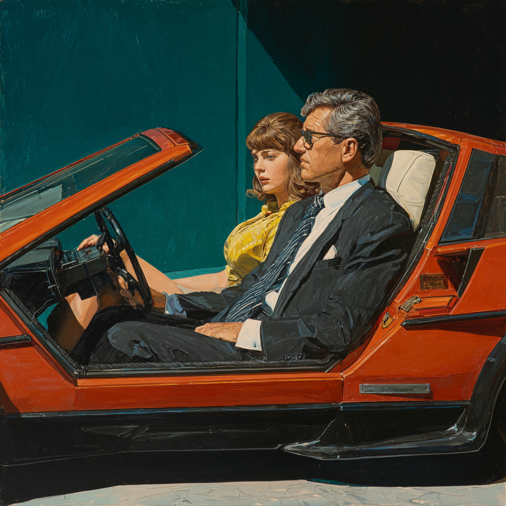 The Secretary and a Sports Car